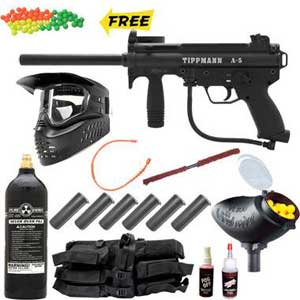 Tippmann A5 Paintball Gun Package